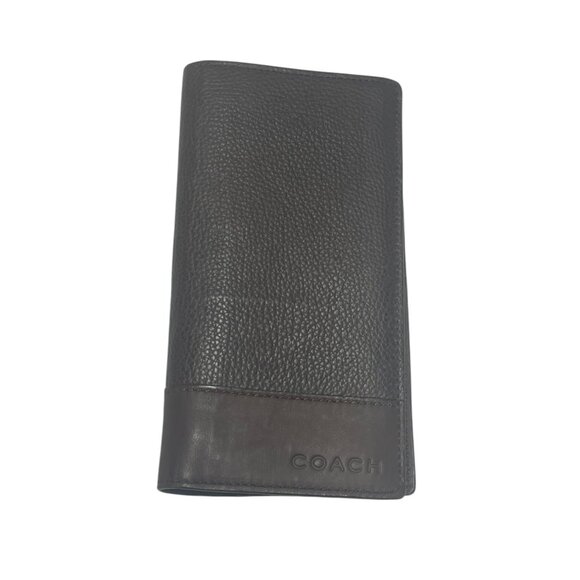 Coach Leather Credit Card ID Travel Organizer Wallet Holder - Brown - Picture 1 of 12